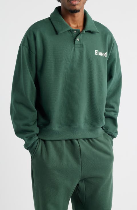 Heavyweight Fleece Polo Collar Sweatshirt