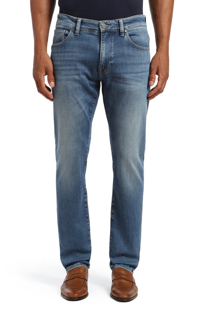 34 Heritage Champ Athletic Fit Tapered Jeans, Main, color, Sky Refined