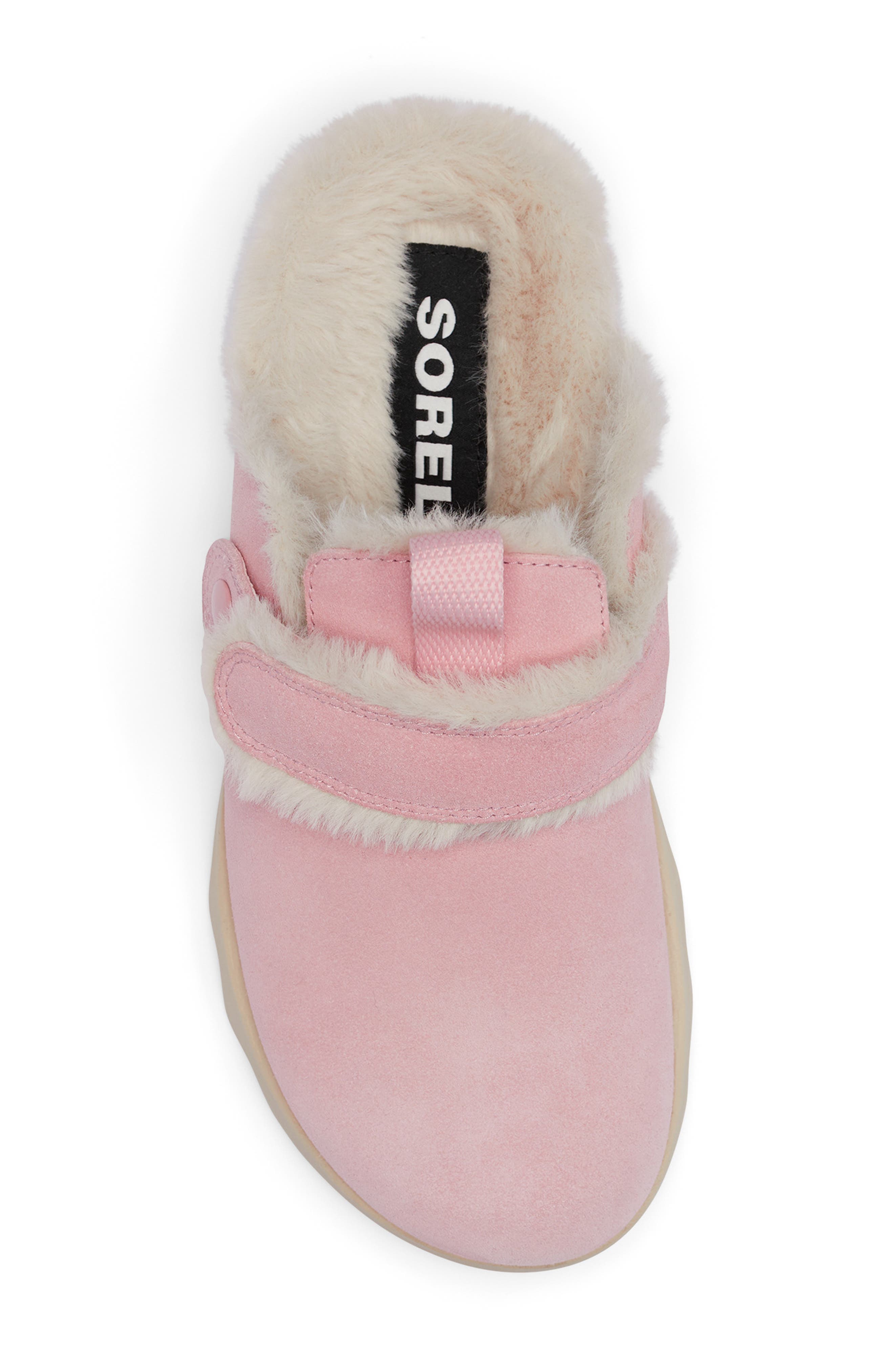 Viibe Faux Fur Clog, Alternate, color, VINTAGE PINK/ NATURAL