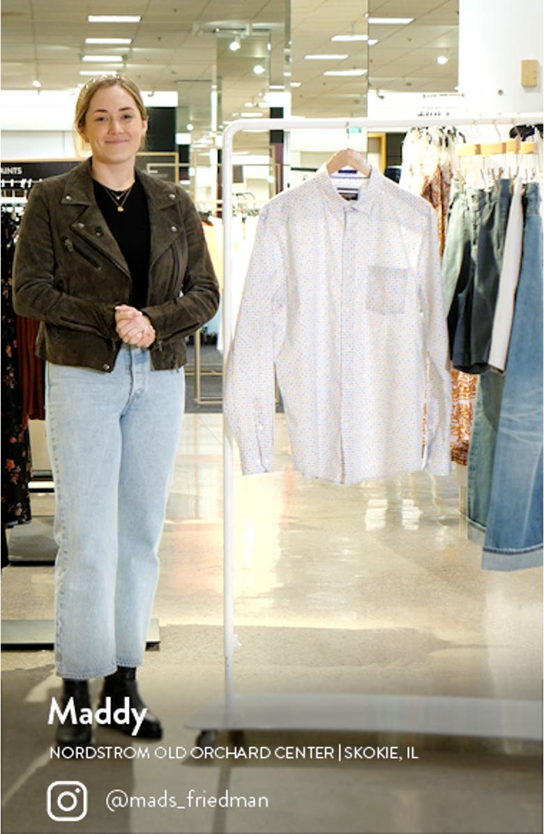 Floral Cotton Button-Up Shirt, sales video thumbnail