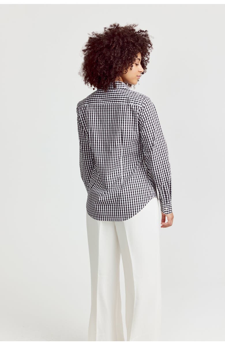 The Shirt by Rochelle Behrens The Icon Shirt in Large Check, Alternate, color, Black