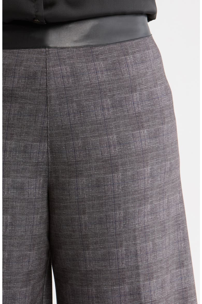 Denver High Waist Ankle Wide Leg Ponte Pants, Alternate, color, CHARCOAL GLEN PLAID