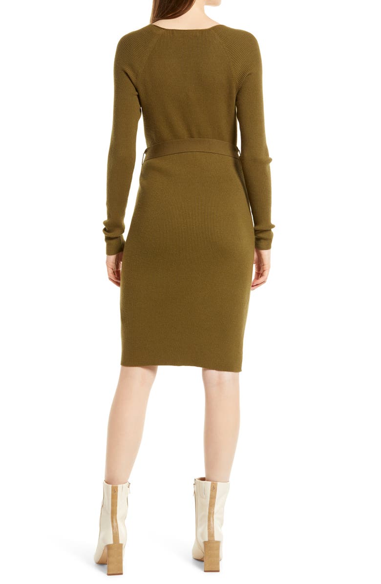 VERO MODA Rib V-Neck Dress, Alternate, color, 