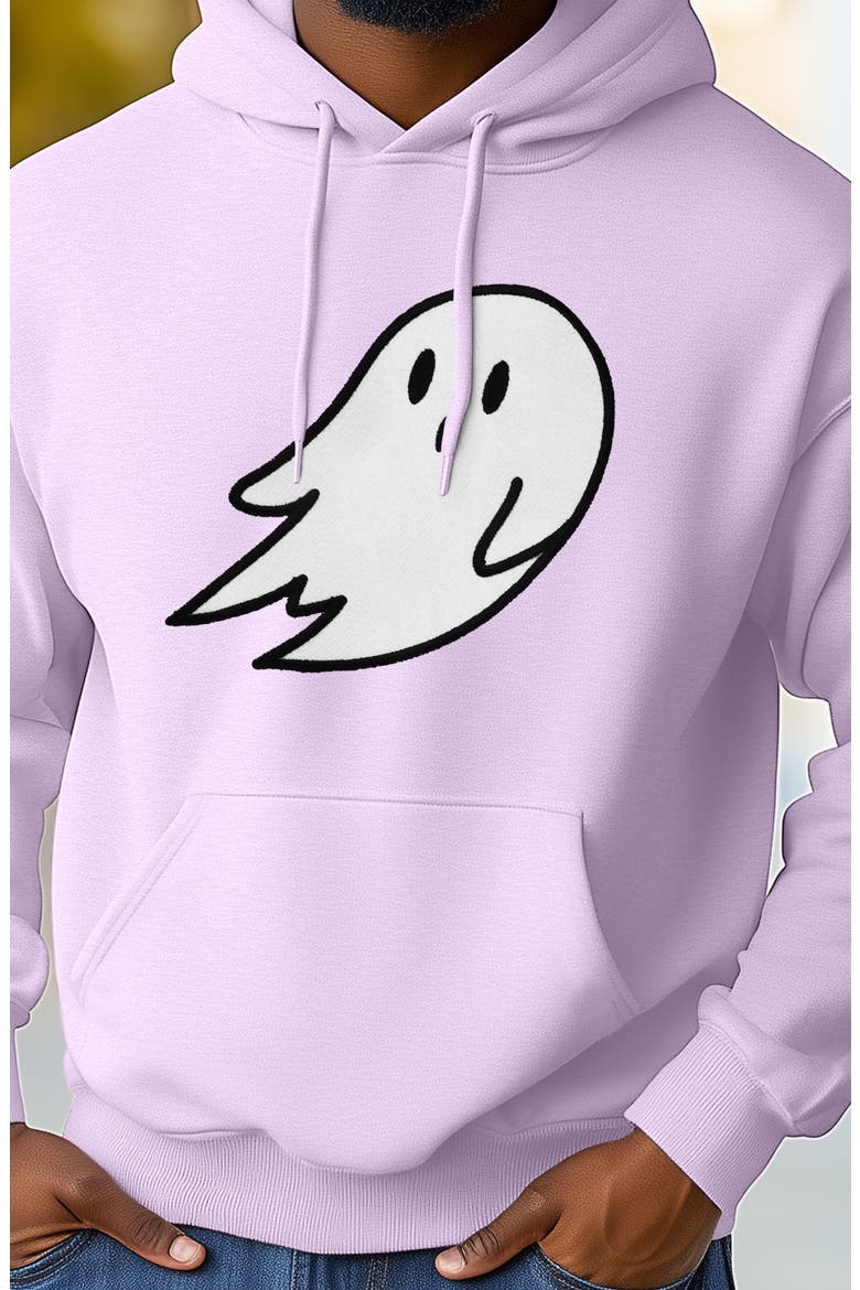 Giant Ghost Fleece Hoodie, Alternate, color, Orchid