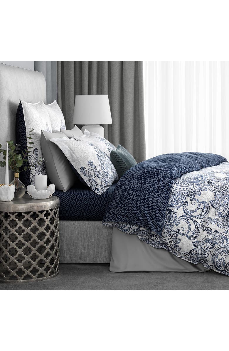 Togas Flevoland Fitted Sheet, Alternate, color, Blue