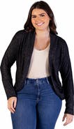 24seven Comfort Apparel Curved Hem Open Front Long Bolero Shrug