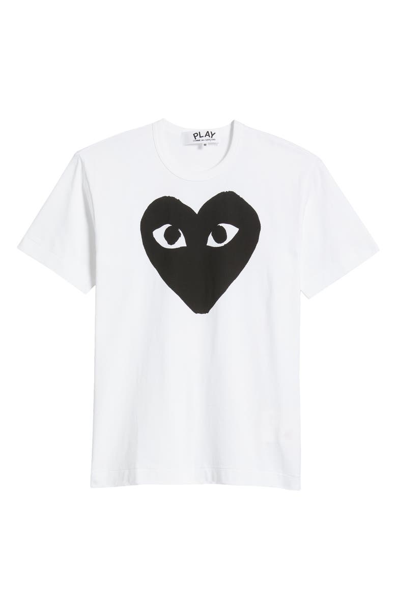 Comme des Garçons PLAY Black Heart Graphic T-Shirt, Alternate, color, 