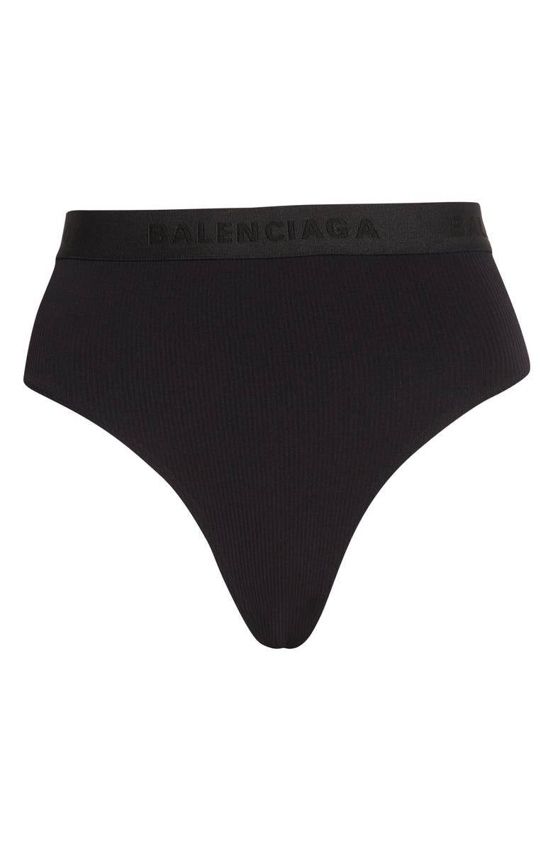 Balenciaga Logo Waist Rib Briefs, Main, color, 