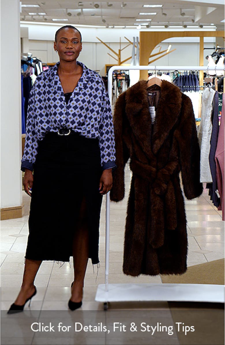 x Sara Walker Diana Faux Fur Wrap Coat, sales video thumbnail