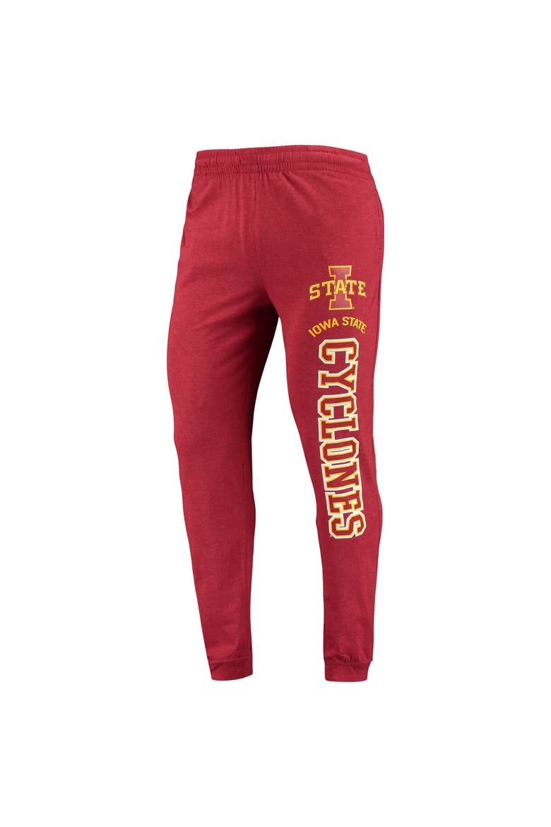 Men's Concepts Sport Cardinal/Heather Charcoal Iowa State Cyclones Meter Long Sleeve Hoodie T-Shirt & Jogger Pajama Set, Alternate, color, Cardinal