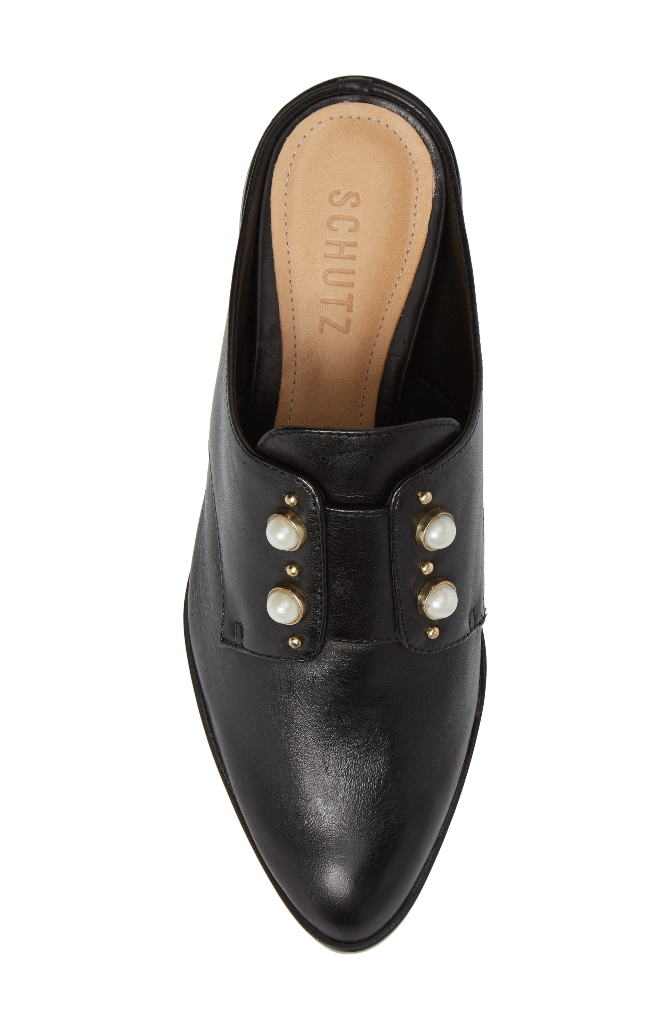 Schutz Jaine Imitation Pearl Embellished Mule, Alternate, color, 
