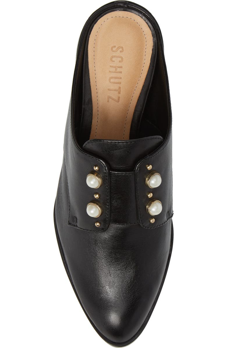 Schutz Jaine Imitation Pearl Embellished Mule, Alternate, color,