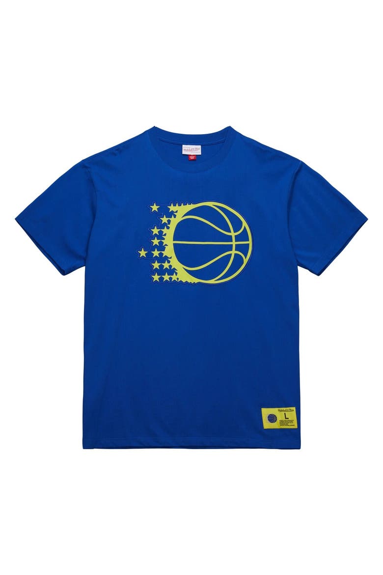 Men's Mitchell & Ness Blue Orlando Magic Hardwood Classics Neon Nights Premium T-Shirt, Alternate, color, Blue
