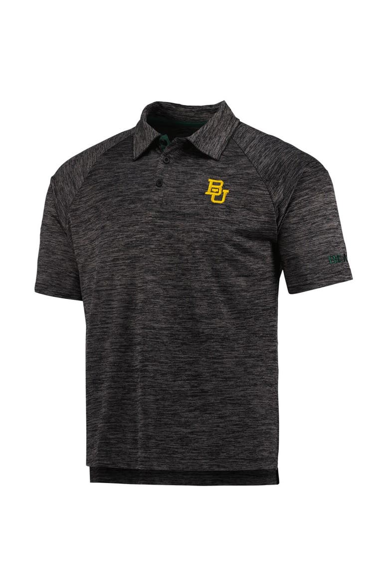 Men's Colosseum Heathered Black Baylor Bears Down Swing Polo, Alternate, color, Heather Black