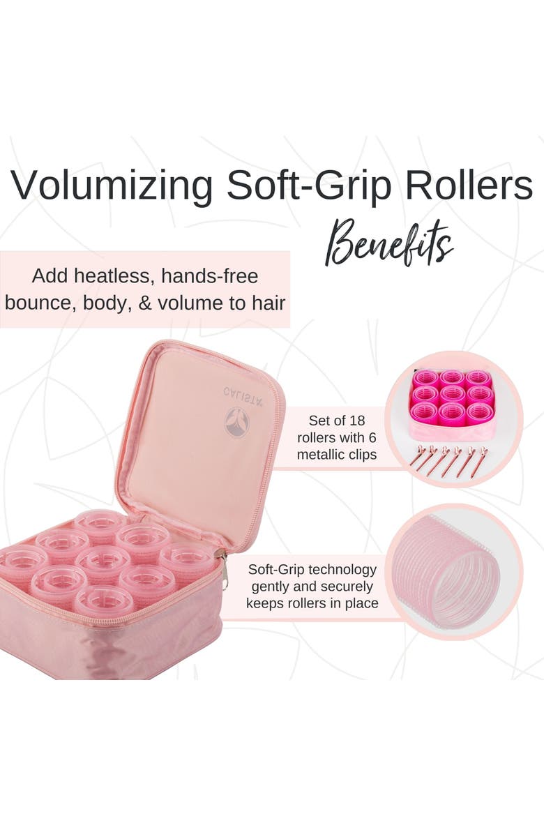 Volumizing Soft Grip Rollers, Alternate, color, Pink -Short Set