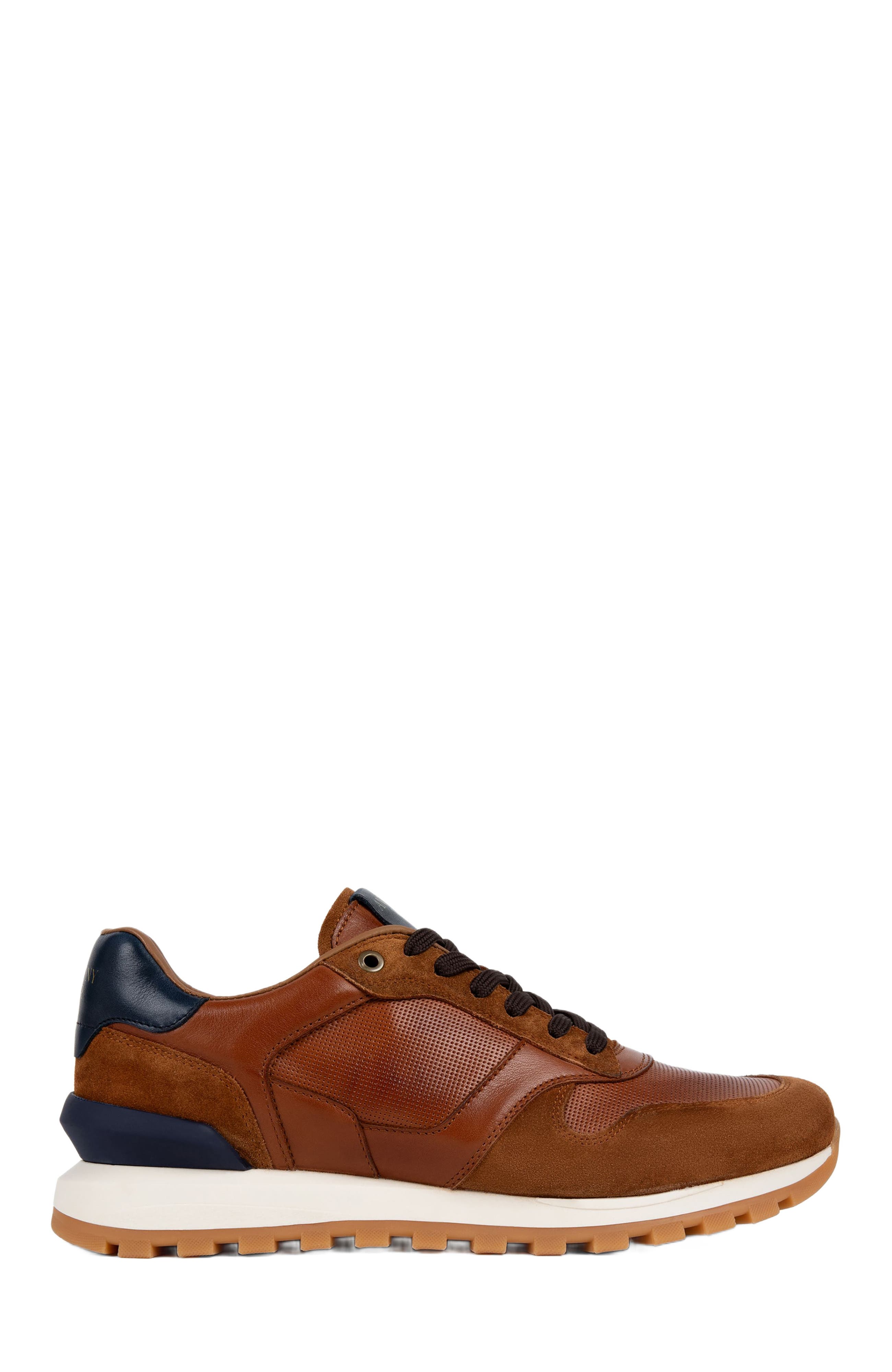 Edward Runner Sneaker, Alternate, color, Cognac Navy