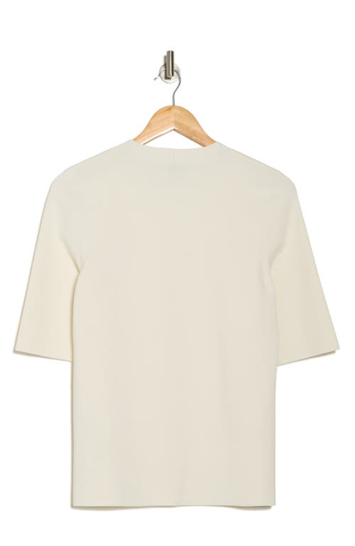 Hugo Boss Boss Fezania Lap Shoulder Knit Top In White