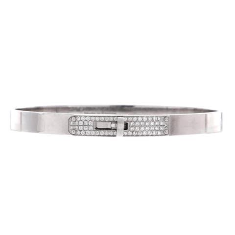Kelly Bracelet 18K White Gold and Pave Diamonds Small