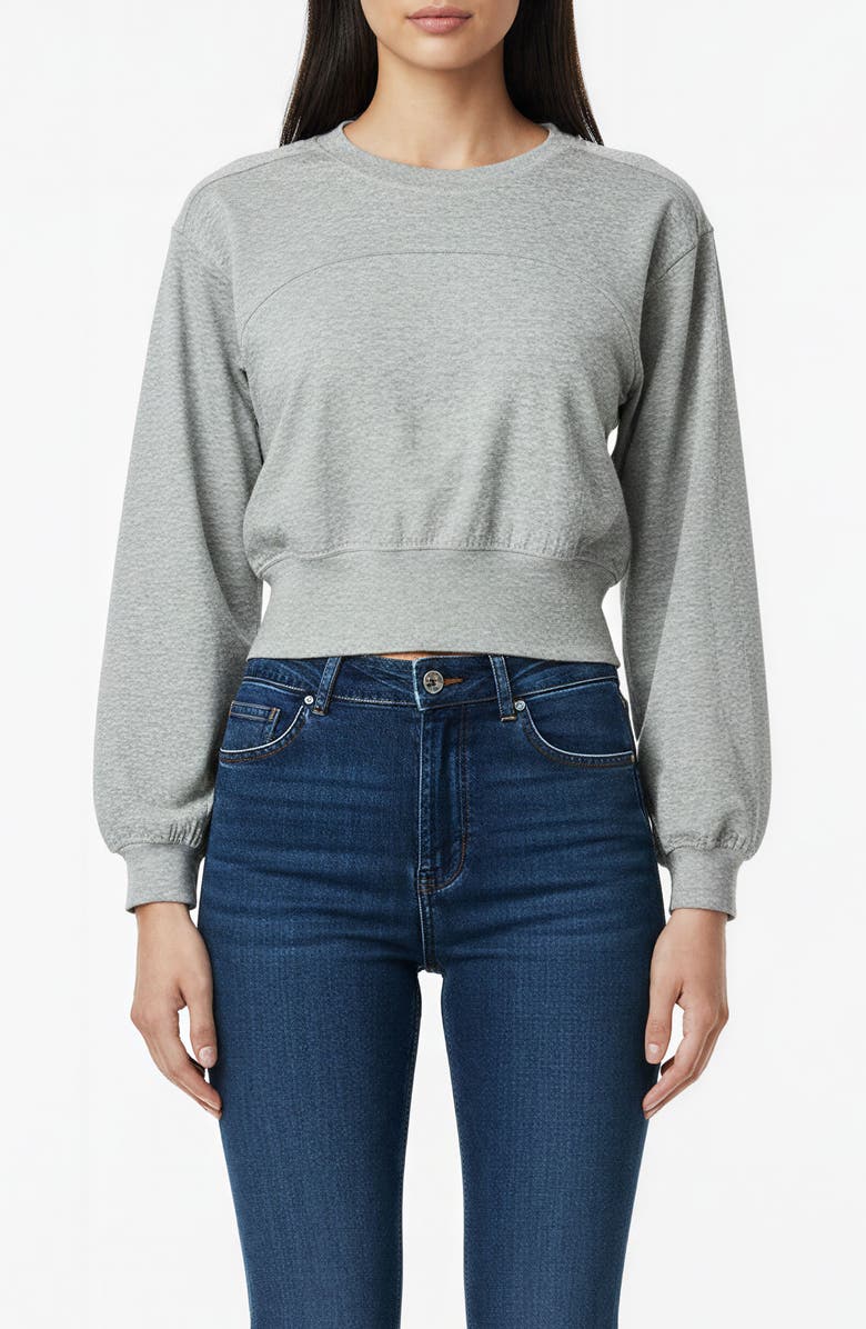 BLUEGREY Back Buckle Pullover Sweater, Main, color, Heather Grey
