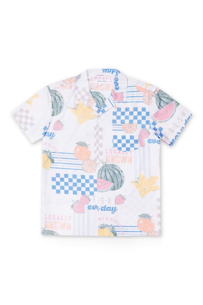 Kids' Fresh Fruit Camp Shirt, Main, color, IVORY