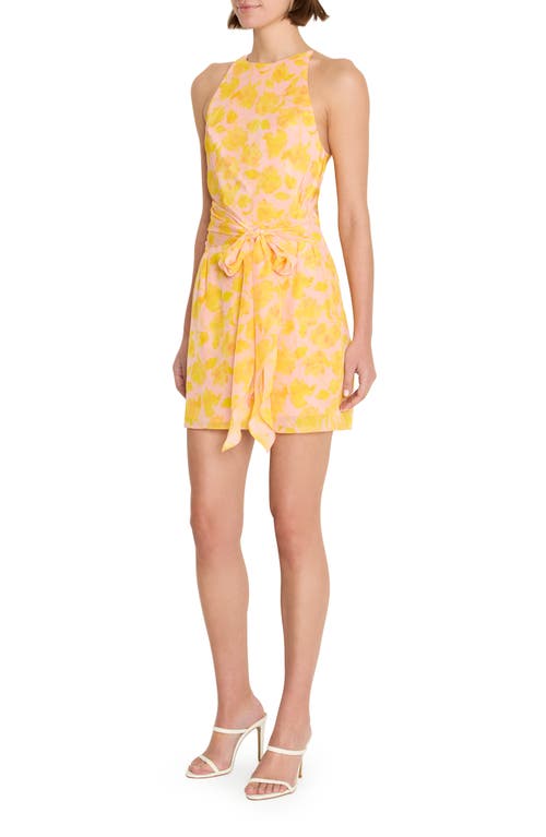Amanda Uprichard Selah Floral Print Tie Waist Minidress
