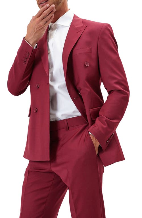 Ron Tomson Super 120s Wool Double Breasted Tuxedo Jacket