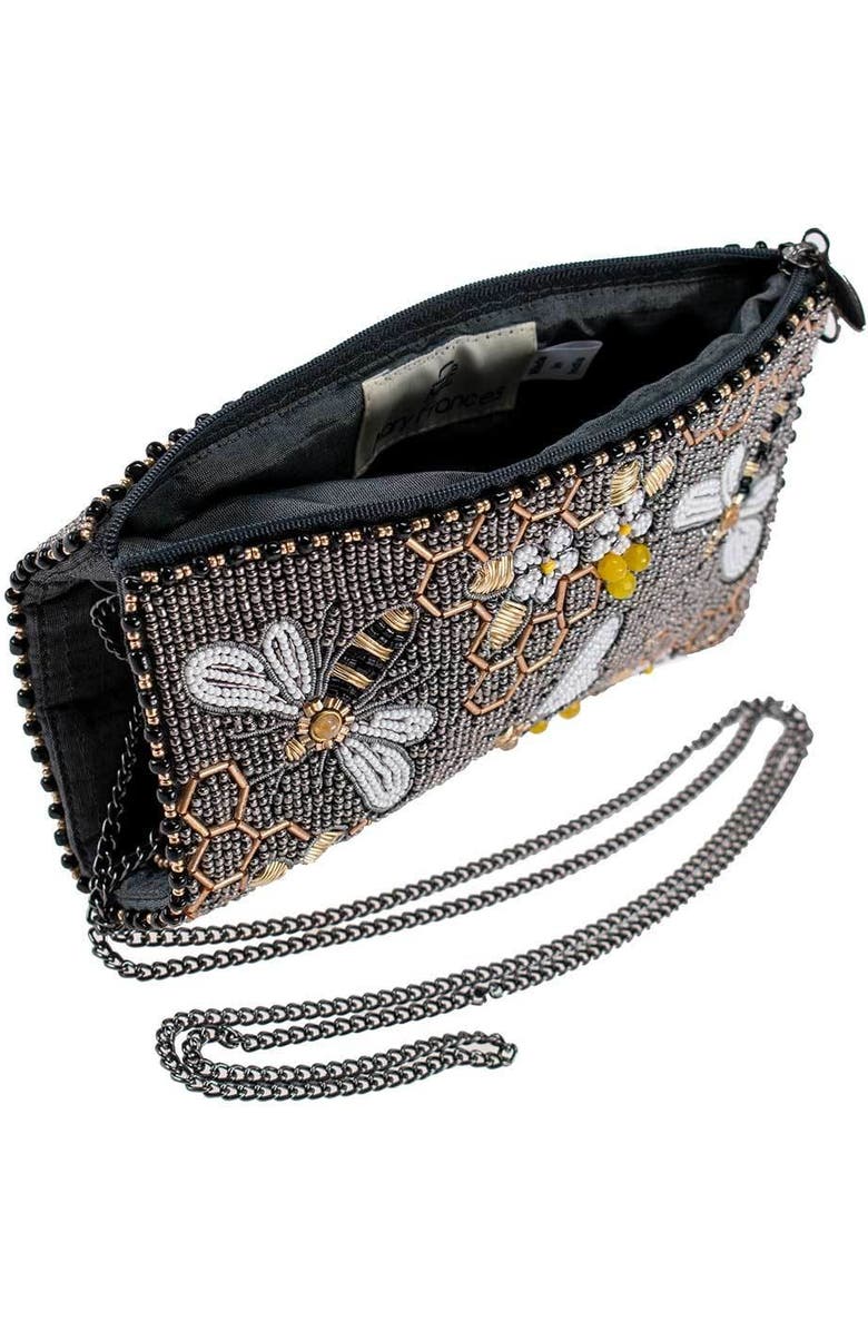Mary Frances Accessories Bee Awesome Crossbody Phone Bag, Alternate, color, Silver