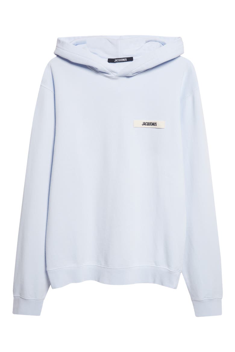 Le Hoodie Gros Grain Cotton Hoodie, Alternate, color, LIGHT BLUE 2