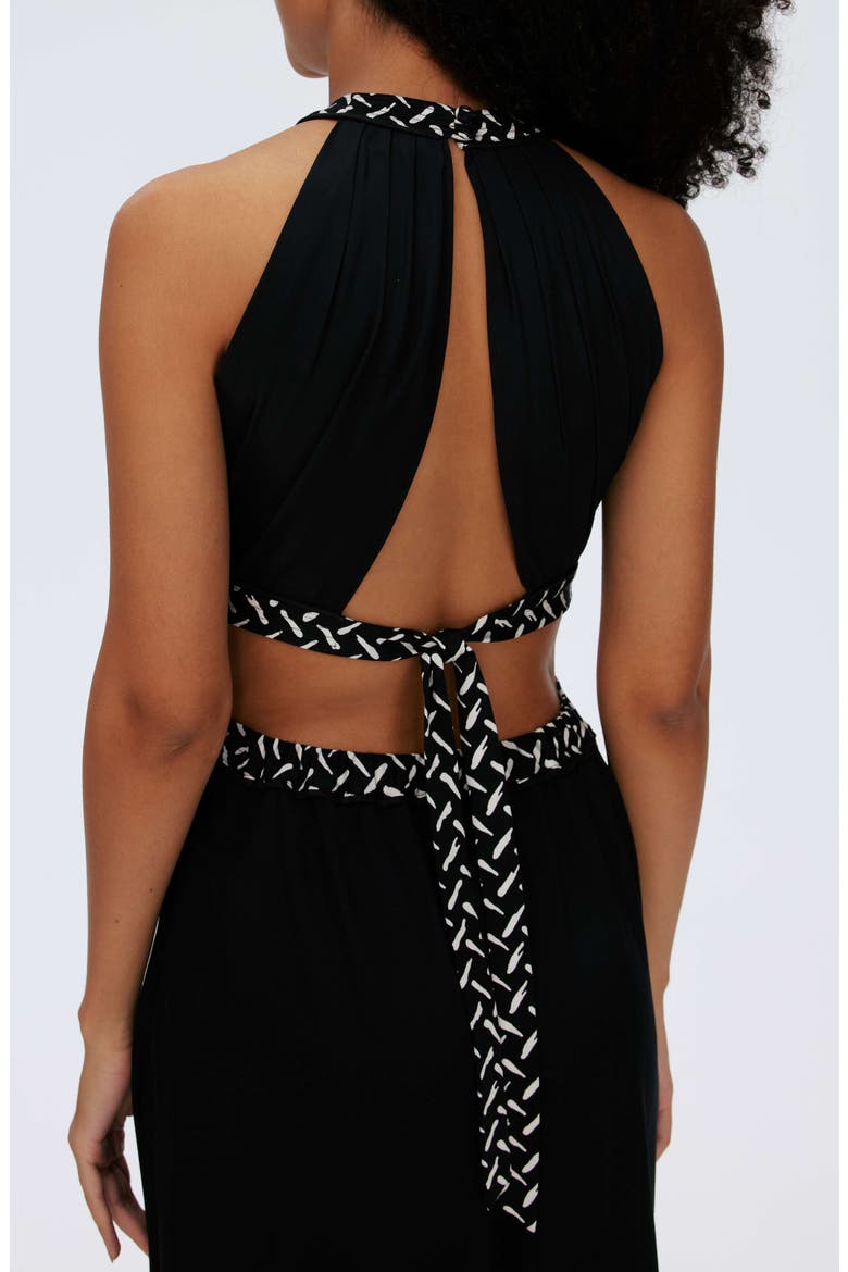 Elizabeth Cutout Maxi Dress, Alternate, color, BLK/TIGRIS