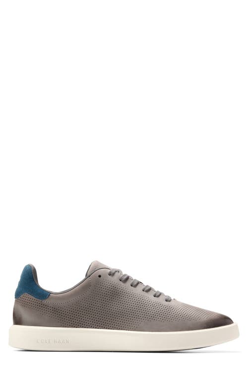 Cole Haan Grand Crosscourt Daily Laser Sneaker In Stone Nubuck/indian Teal