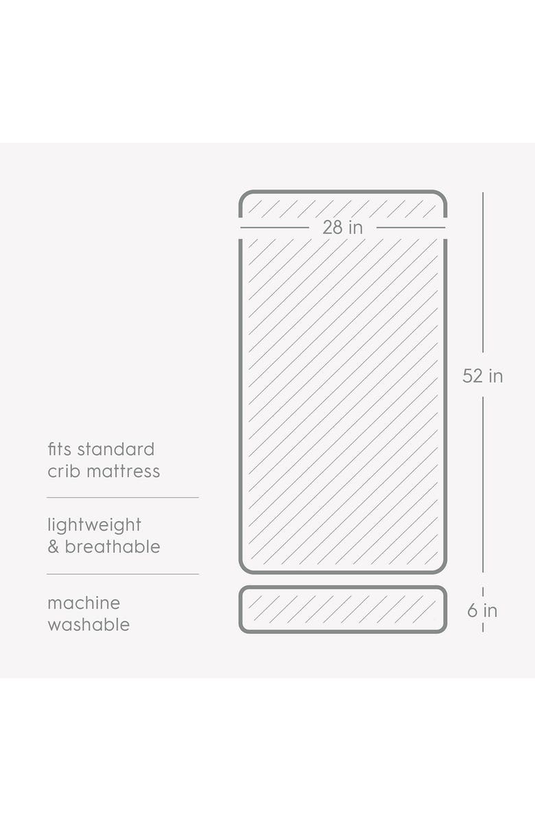 little unicorn Cotton Muslin Crib Sheet, Alternate, color, Woof