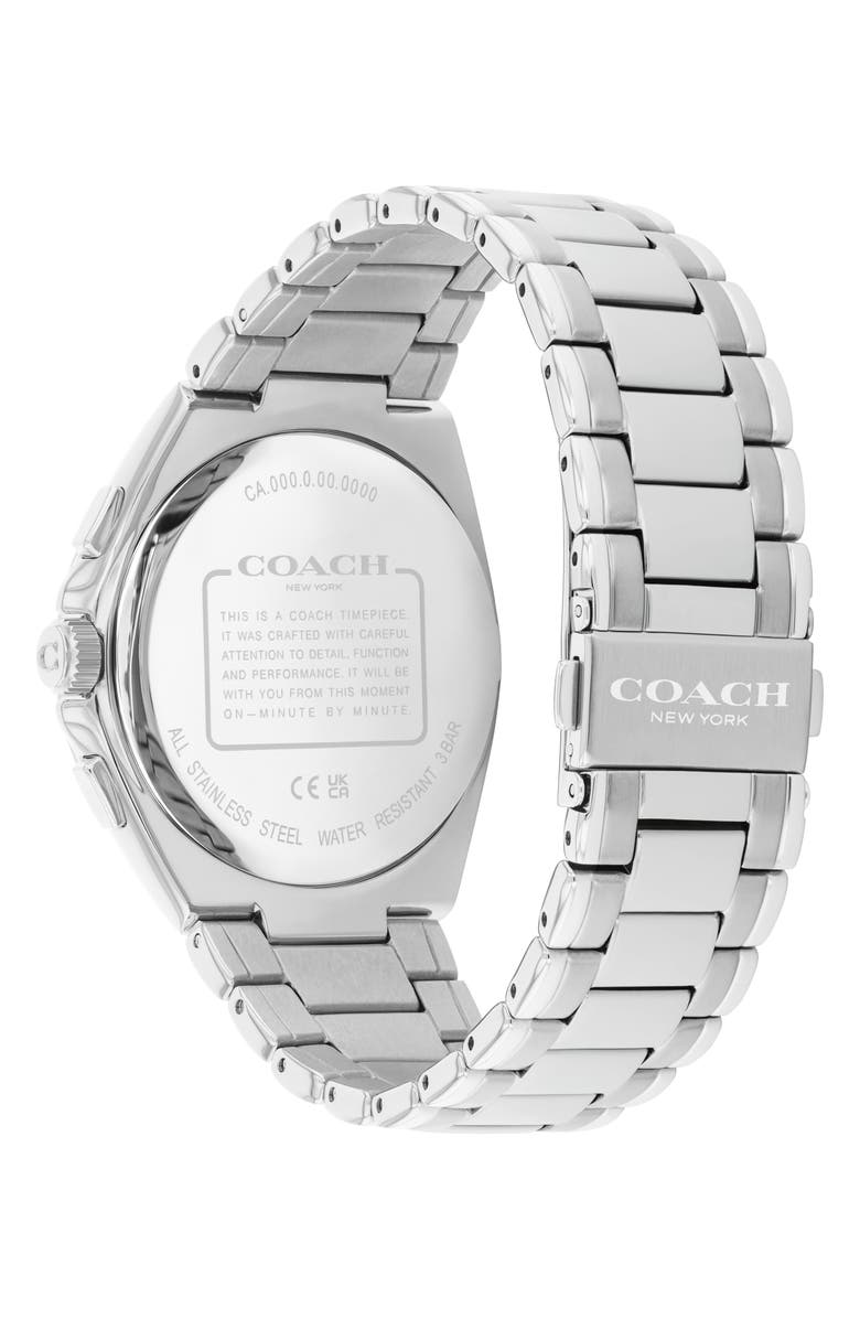 COACH Jackson Bracelet Chronograph Watch, 41.5mm, Alternate, color, Silver