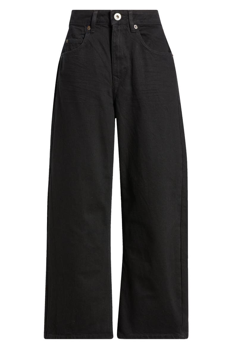 Jaya Low Rise Wide Leg Jeans, Alternate, color, BLACK