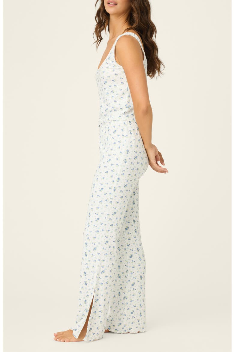 More Amour Floral Ditsy Pointelle Pajamas, Alternate, color, IVORY