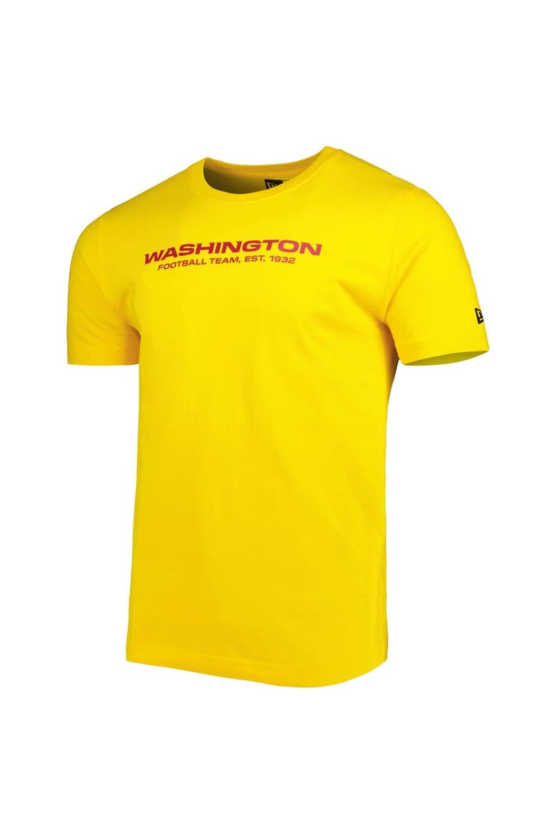 Men's New Era Gold Washington Commanders League Tonal T-Shirt, Alternate, color, Gold