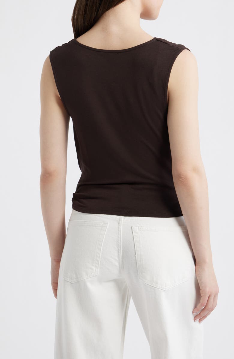 MANGO Camiseta Cowl Neck T-Shirt, Alternate, color, Brown