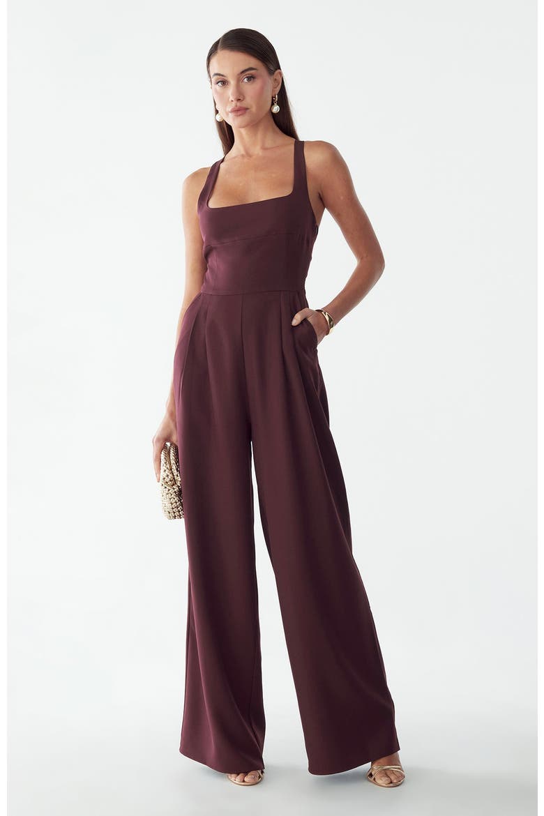 Cherie Jumpsuit, Alternate, color, Wine