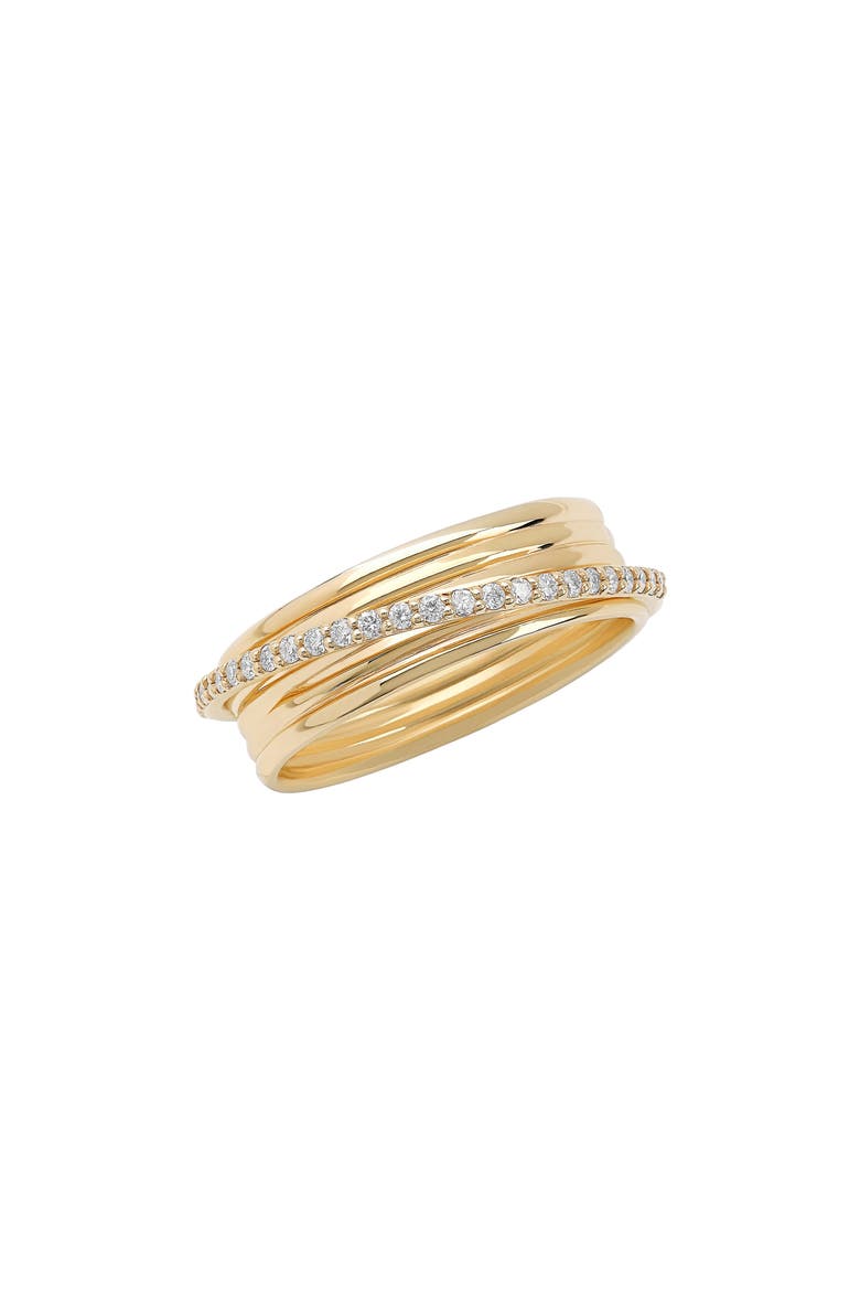 Kinetic 14K Gold Diamond Ring, Main, color, YELLOW