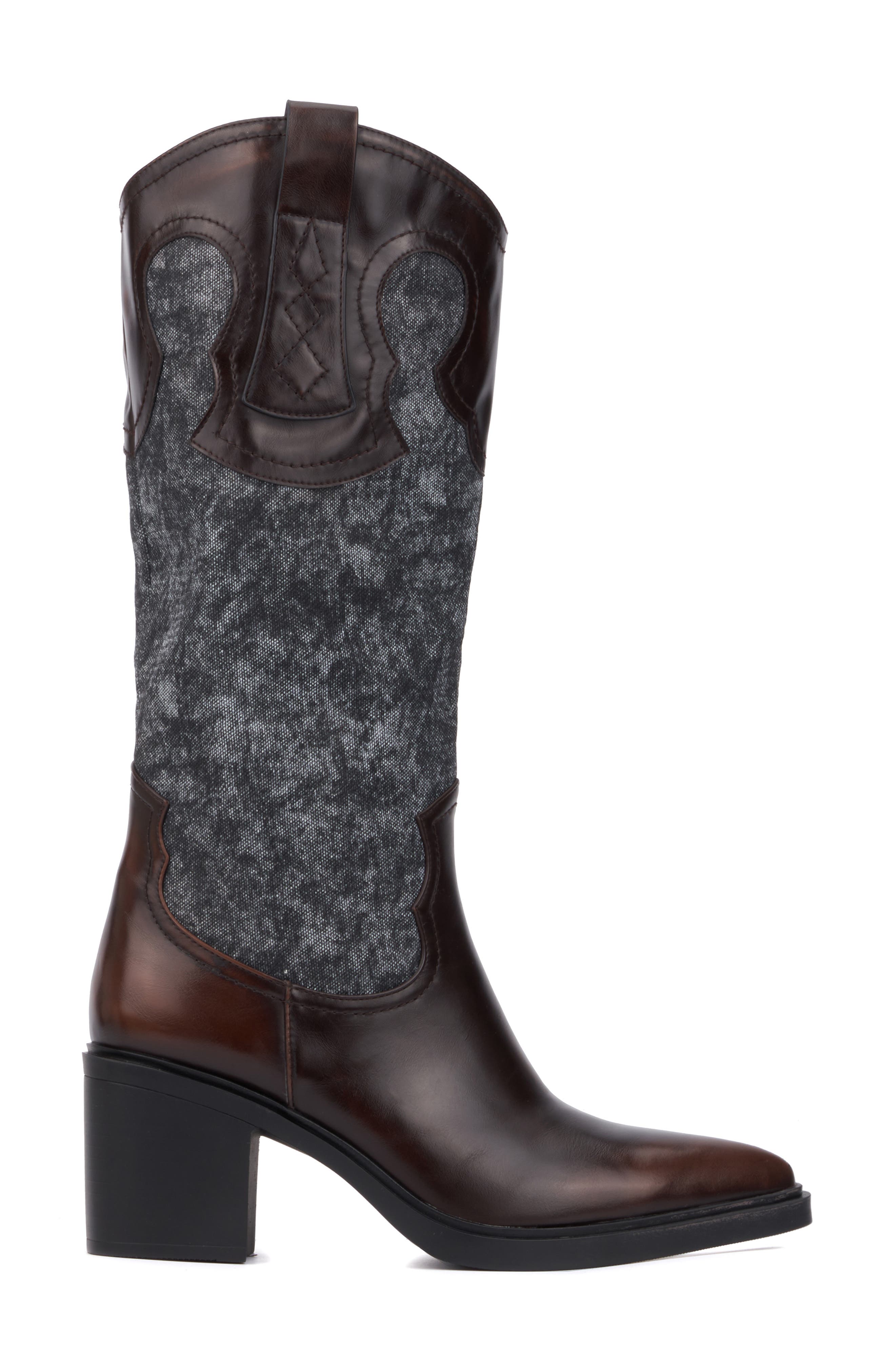 TORGEIS Velda Western Boot, Alternate, color, Denim
