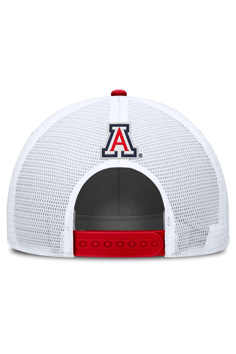 Men's Nike Red/White Arizona Wildcats 2025 On-Field Rise Patch Trucker Adjustable Hat, Alternate, color, Red