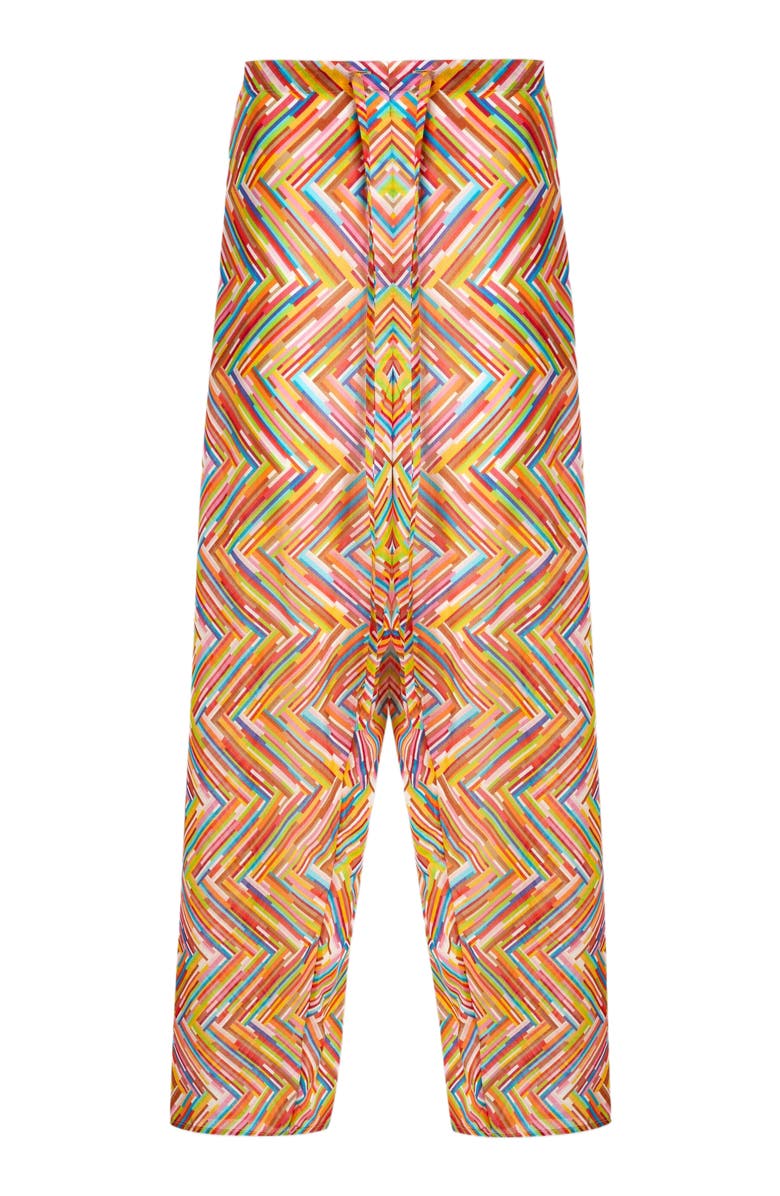 Missoni Printed Cotton And Silk Blend Trousers With Drawstring, Alternate, color, Multicoloured 1