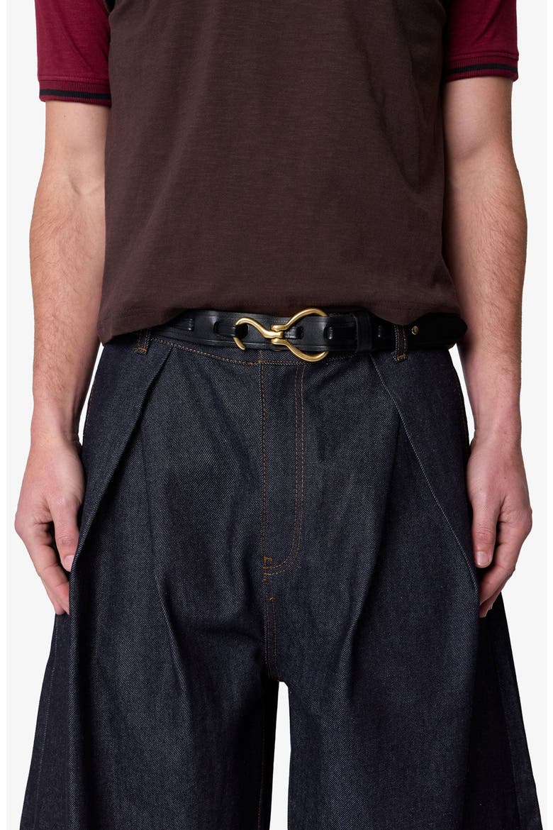 Western Hook Belt, Alternate, color, BLACK