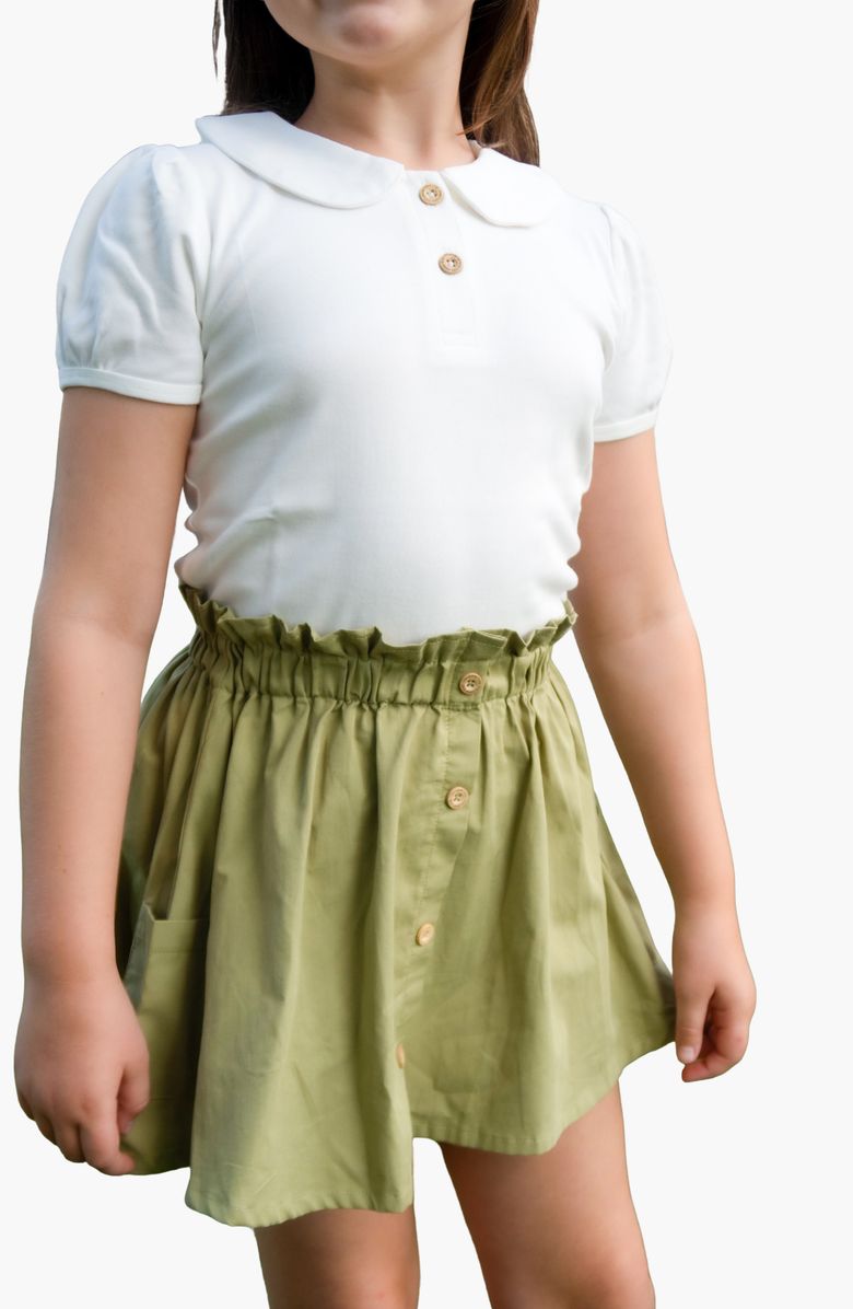 Little Paper Kids Elle Polo, Main, color, Cream