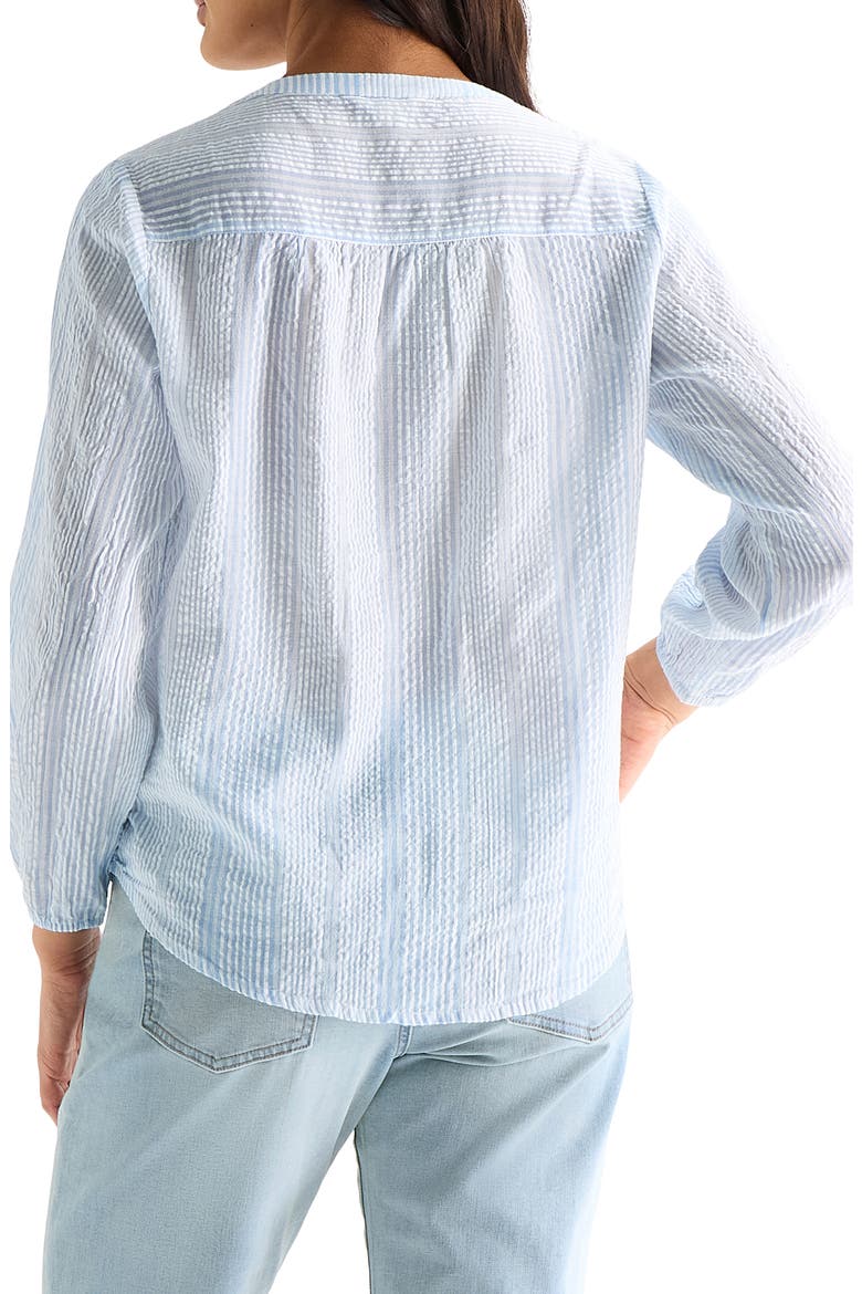 Stripe Long Sleeve Seersucker Button-Up Shirt, Alternate, color, BLUE MULTI STRIPE
