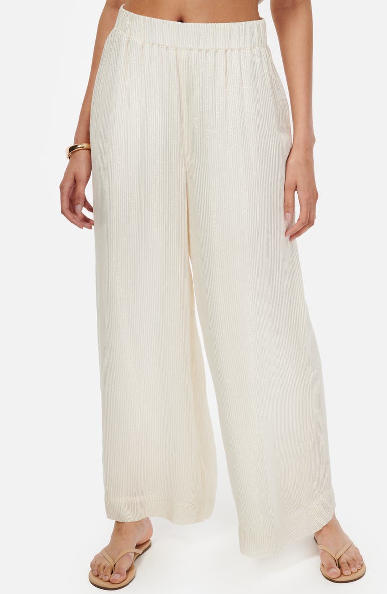 CAMI NYC Medina Wide Leg Metallic Chiffon Pants, Alternate, color, 