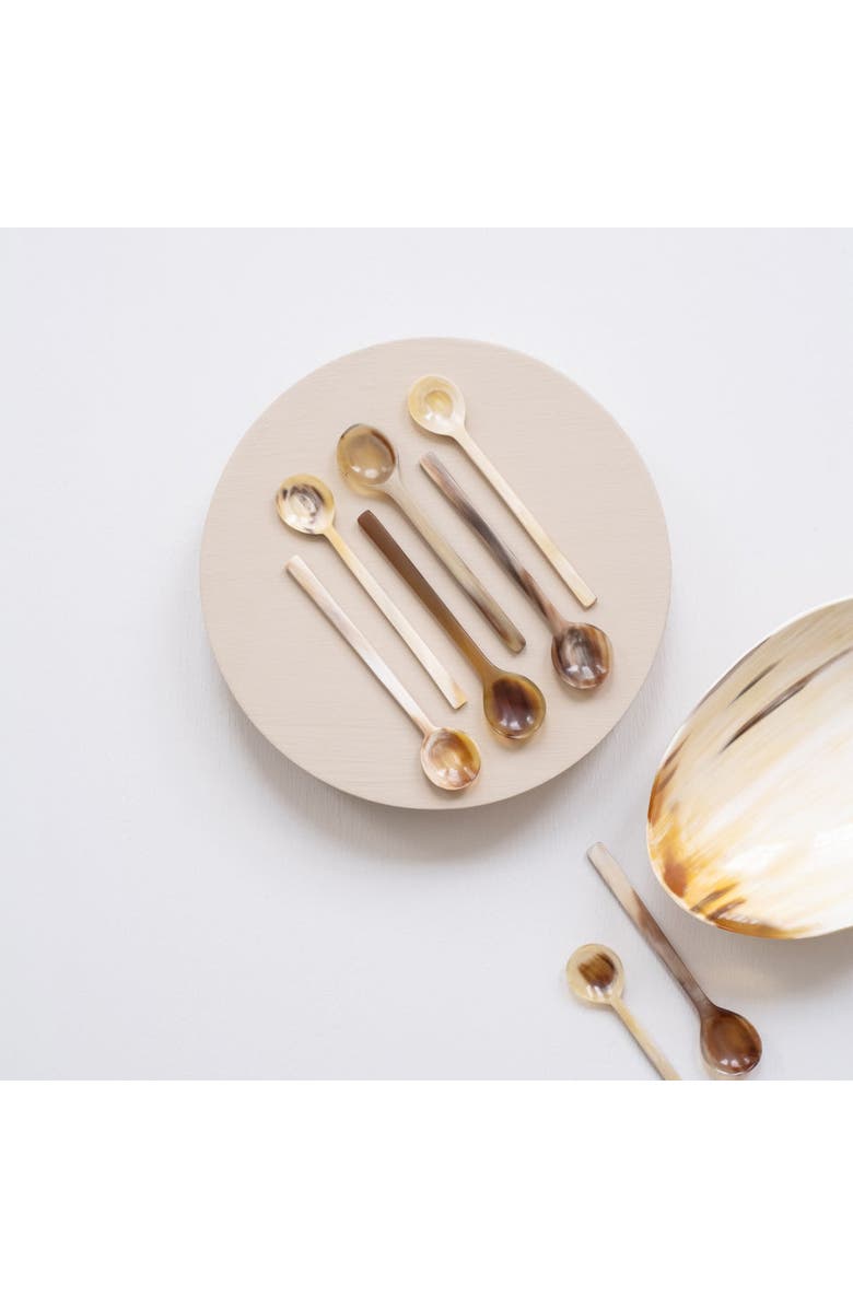 Maadili Collective Long Handled Horn Condiment Spoon, Alternate, color, 
