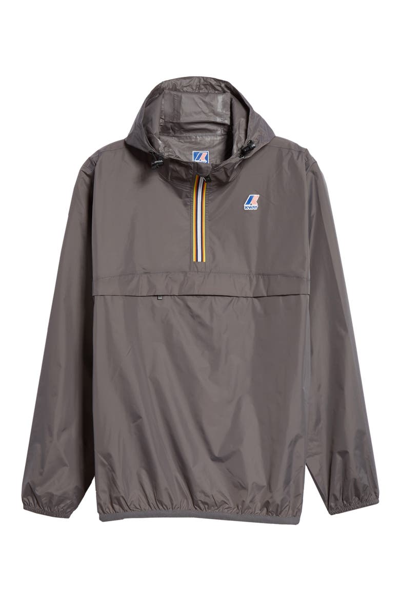 Le Vrai 3.0 Leon Water Resistant Quarter Zip Pullover Windbreaker, Main, color, GREY SMOKE