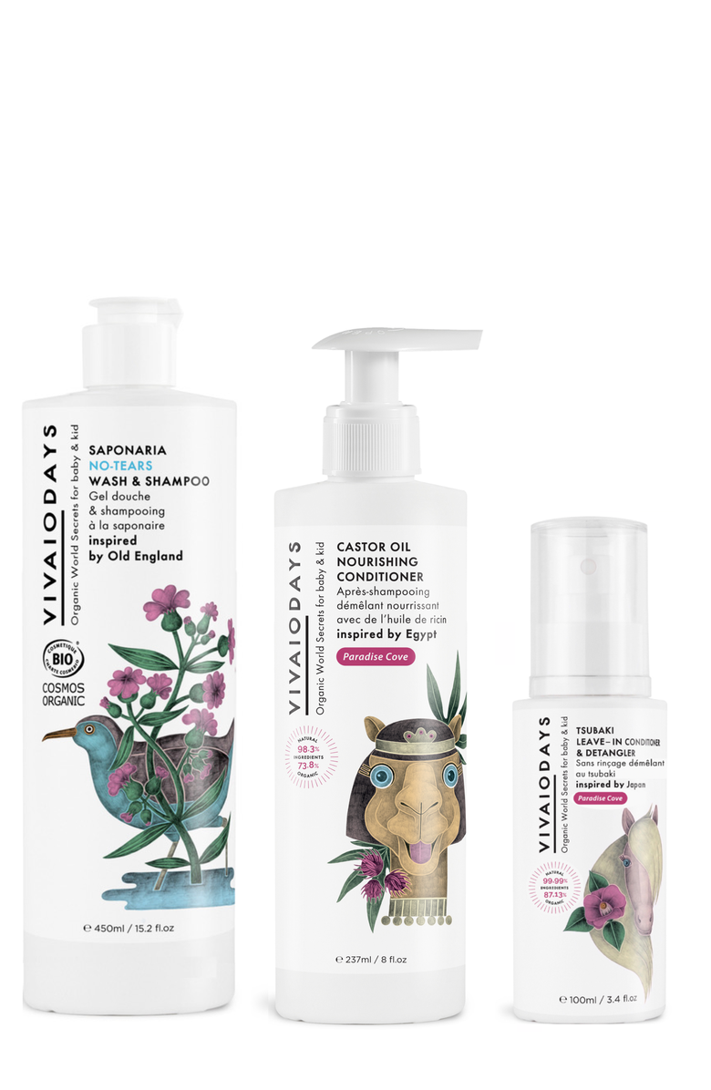 VIVAIODAYS Natural Hair Care Bundle for Kid, Main, color, White