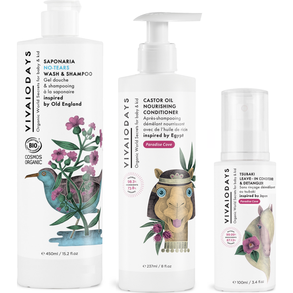 VIVAIODAYS Natural Hair Care Bundle for Kid in White  product