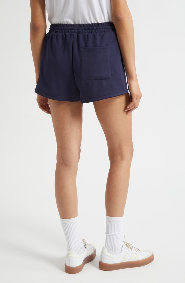 Sporty & Rich Crown Tennis Embroidered Roller Shorts, Alternate, color, Dark Navy